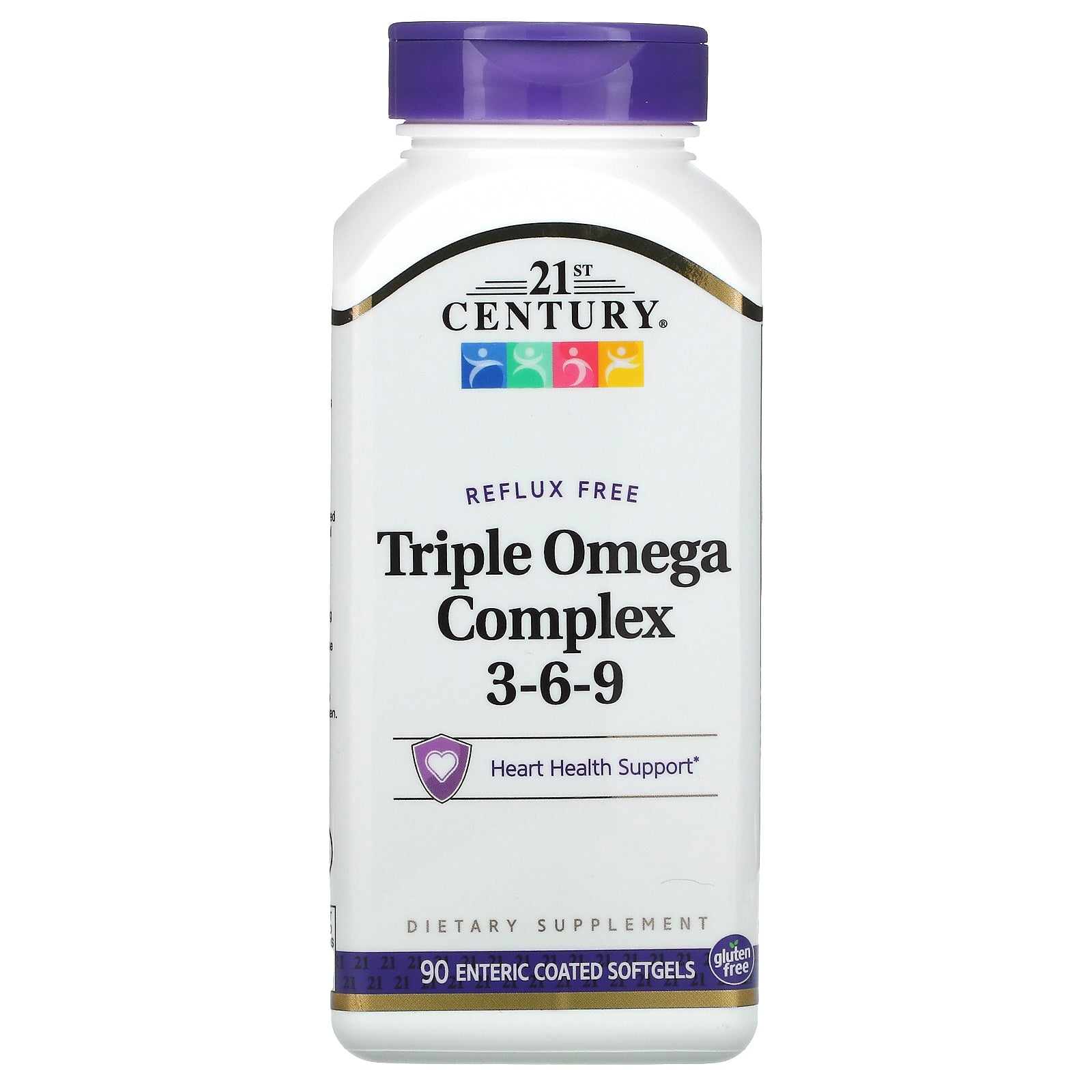 21st Century, Triple Omega Complex 3-6-9, 90 Enteric Coated Softgels