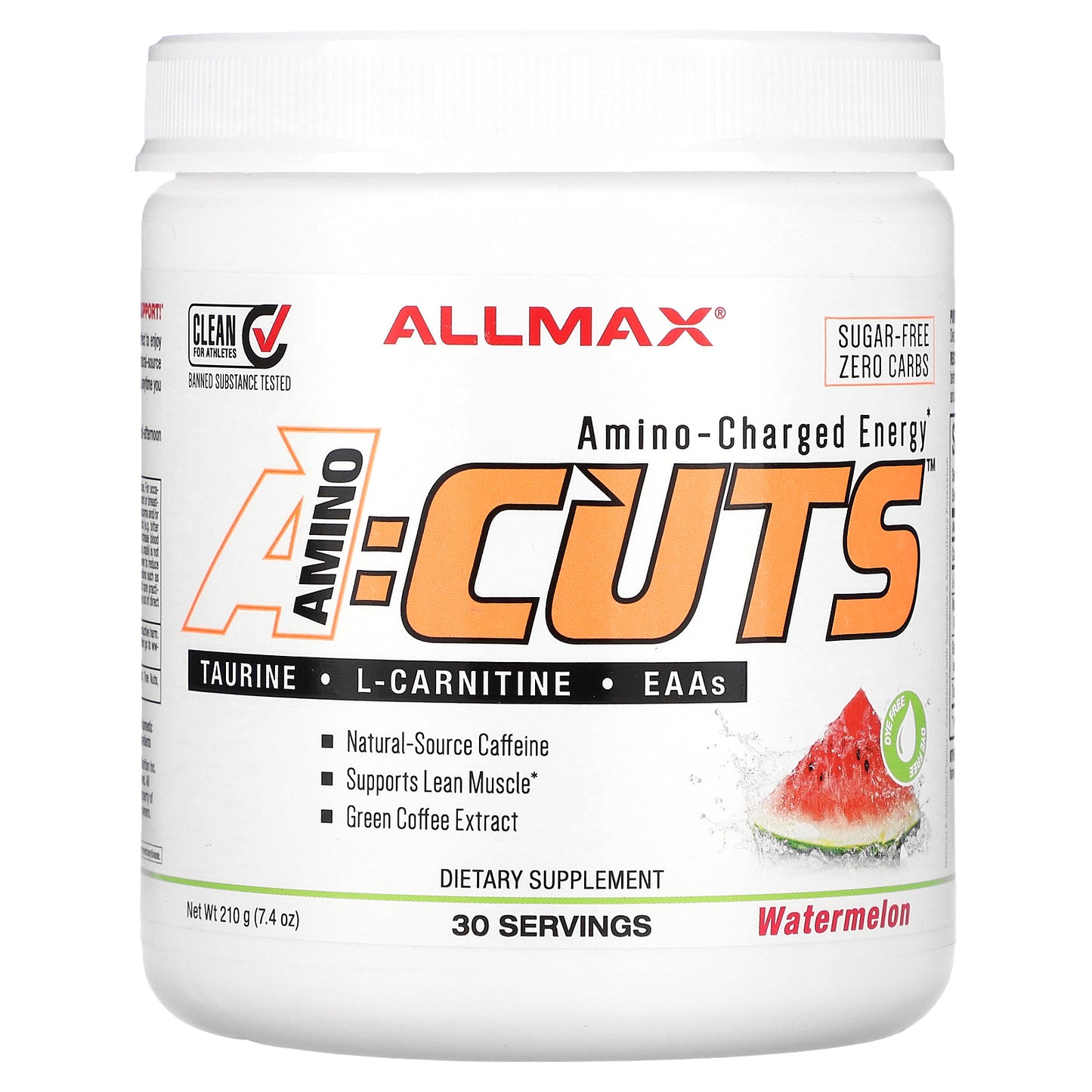 ALLMAX, ACUTS™, Amino-Charged Energy, Watermelon, 7.4 oz (210 g)