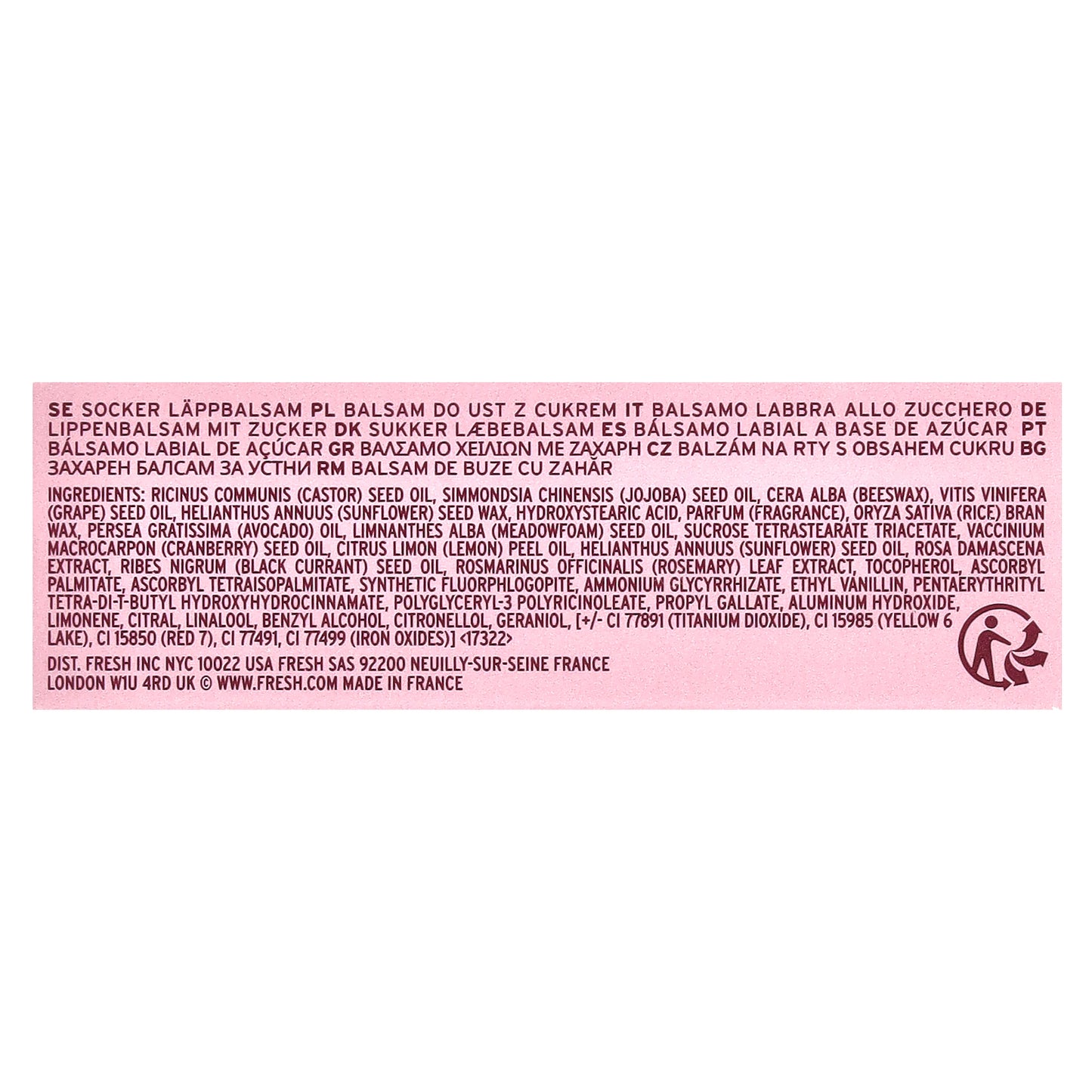 Fresh, Sugar Lip Treatment, Rose, 0.15 oz (4.3 g)
