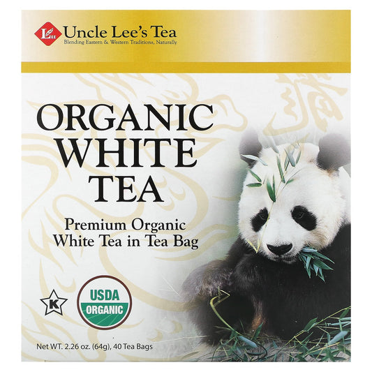 Uncle Lee's Tea, Organic White Tea, 40 Tea Bags, 2.26 oz (64 g)