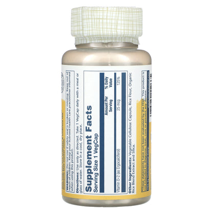 Solaray, Dry Form Vitamin D-2, 25 mcg, 60 VegCaps