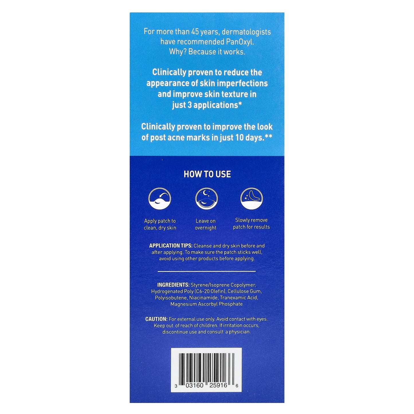 PanOxyl, PM, Blemish Aftercare Brightening Patches, 16 Single-Use Clear Patches