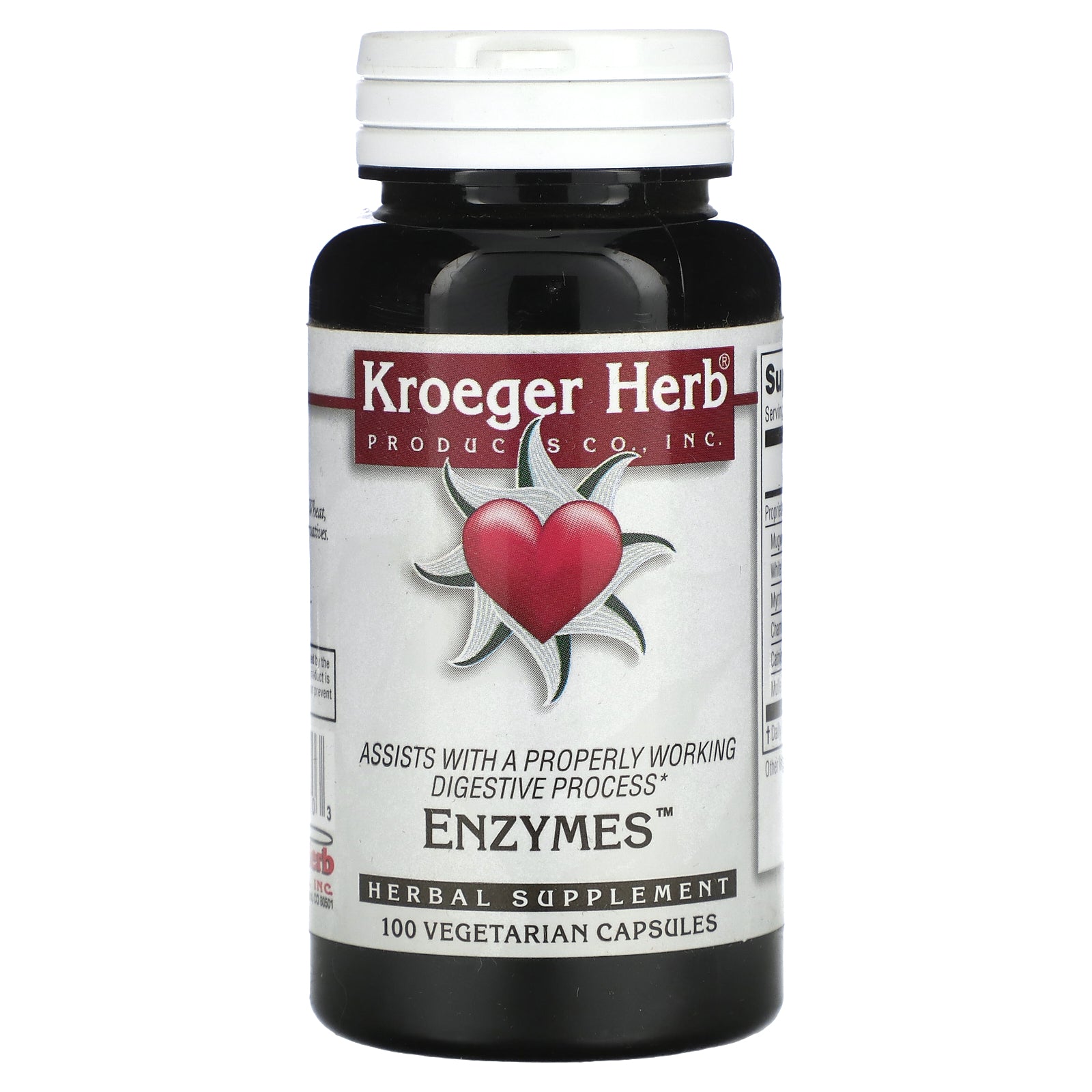 Kroeger Herb Co, Enzymes, 100 Vegetarian Capsules