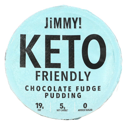 JiMMY!, Keto Friendly Chocolate Fudge Pudding, 4 Cups, 3 oz (85 g) Each