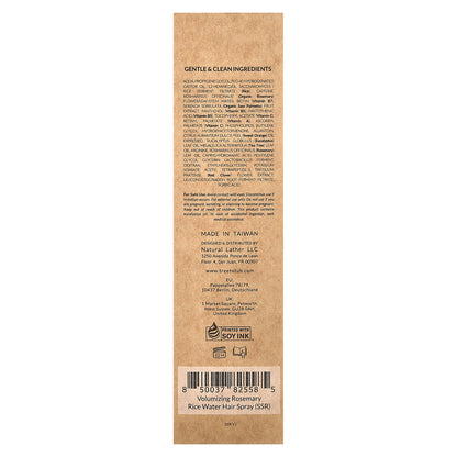 Tree To Tub, Volumizing Rosemary Rice Water Hair Spray, 3.4 fl oz (100 ml)