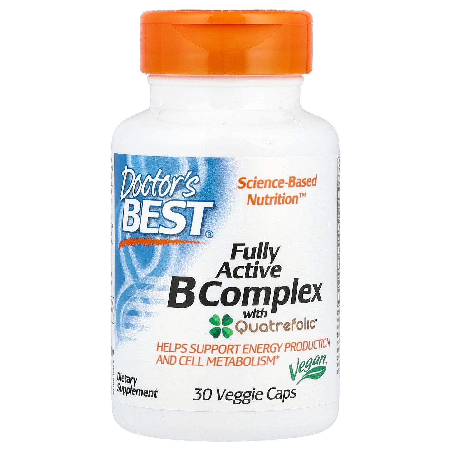 Doctor's Best, Fully Active B Complex with Quatrefolic®, 30 Veggie Caps