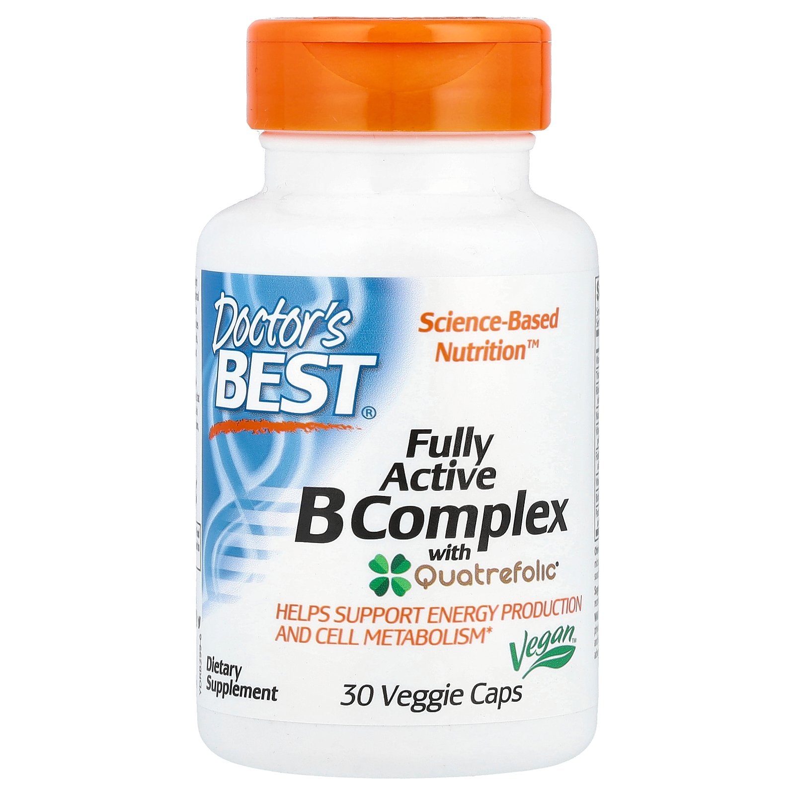 Doctor's Best, Fully Active B Complex with Quatrefolic®, 30 Veggie Caps