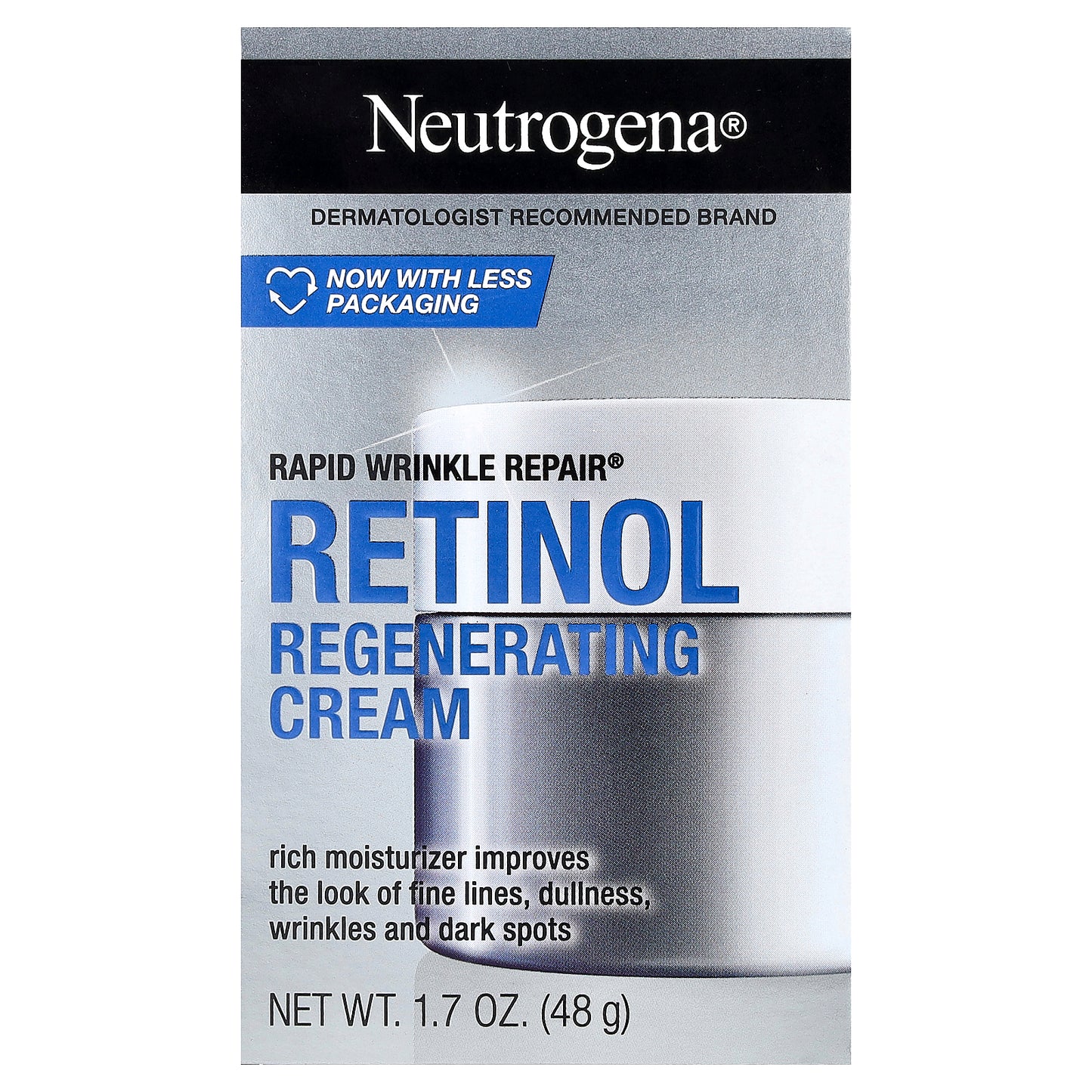 Neutrogena, Rapid Wrinkle Repair®, Retinol Regenerating Cream, 1.7 oz (48 g)