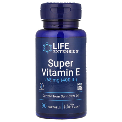 Life Extension, Super Vitamin E, 268 mg (400 IU), 90 Softgels