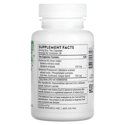 Thorne, Berberine, 60 Capsules
