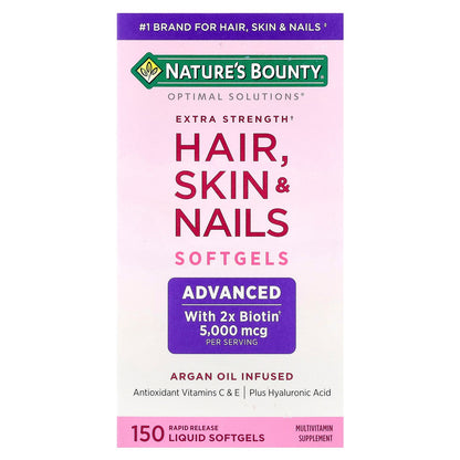 Nature's Bounty, Optimal Solutions®, Hair, Skin & Nails, 150 Rapid Release Liquid Softgels