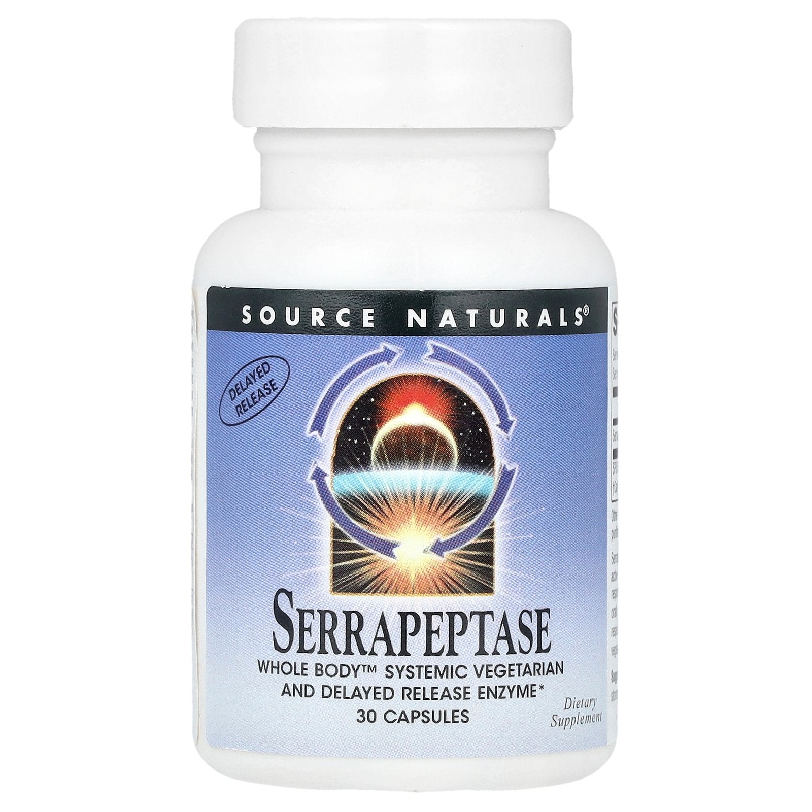 Source Naturals, Serrapeptase, 30 Capsules (60,000 SPU Per Capsule)