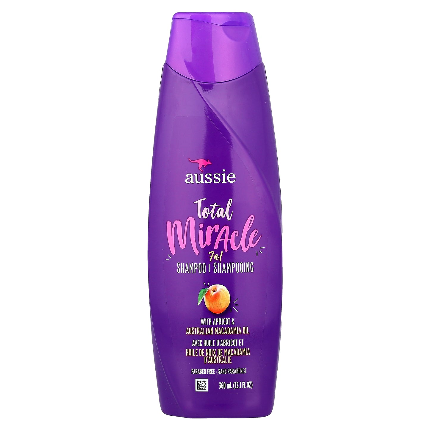 Aussie, Total Miracle, 7-n-1 Shampoo, Apricot & Australian Macadamia Oil, 12.1 fl oz (360 ml)