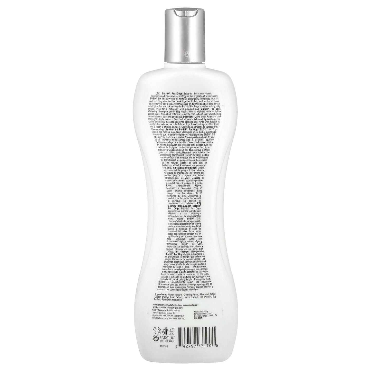 Biosilk, Silk Therapy®, Whitening Shampoo, For Dogs, 12 fl oz (355 ml)