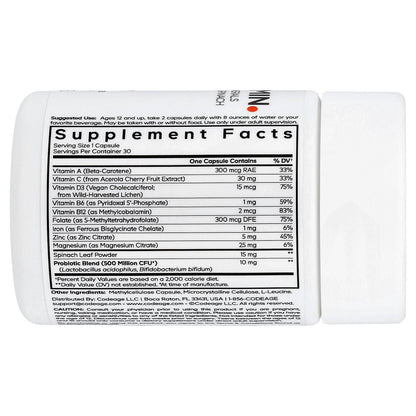 Codeage, Teen Multivitamin, 30 Vegetable Capsules