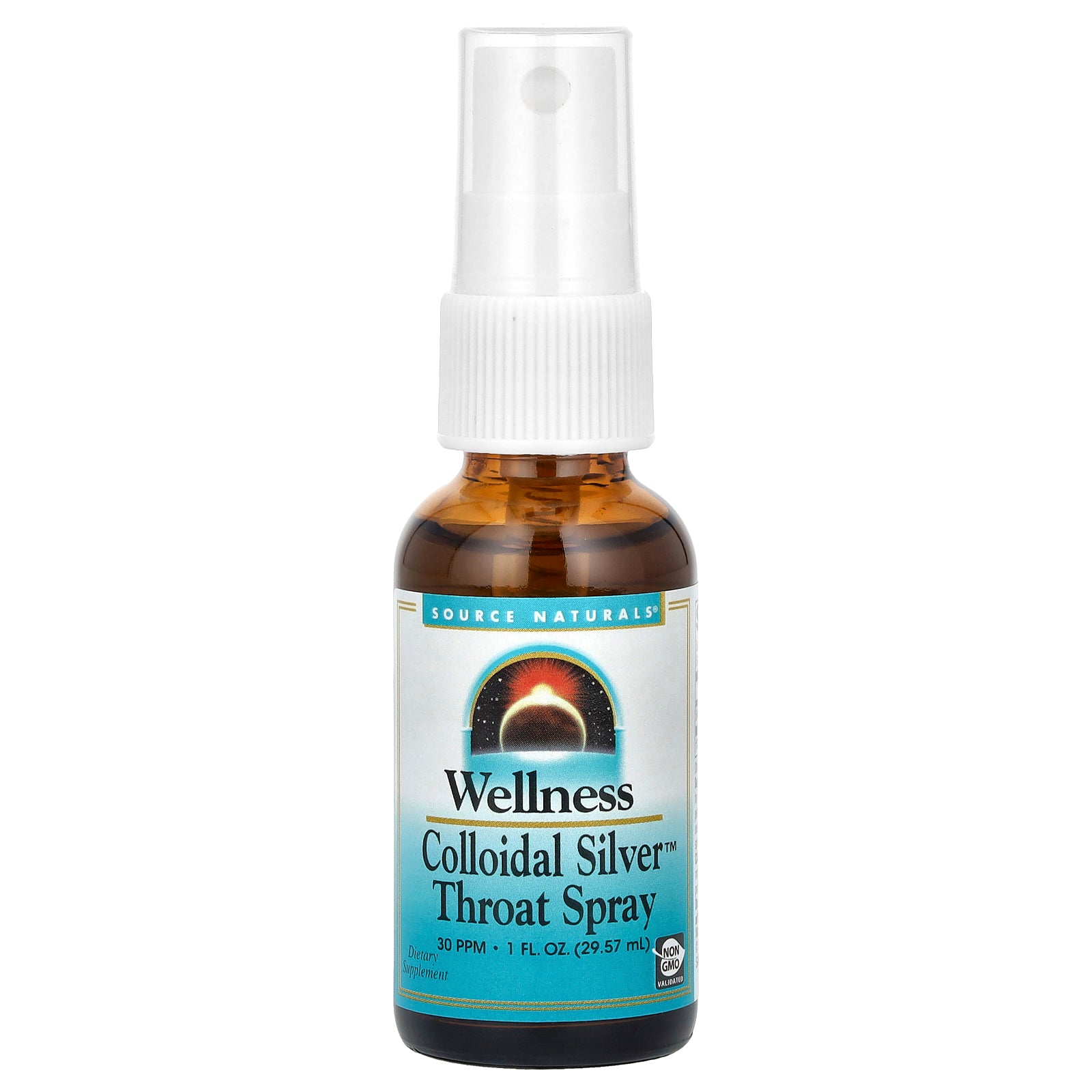 Source Naturals, Wellness, Colloidal Silver™ Throat Spray, 30 PPM, 1 fl oz (29.57 ml)