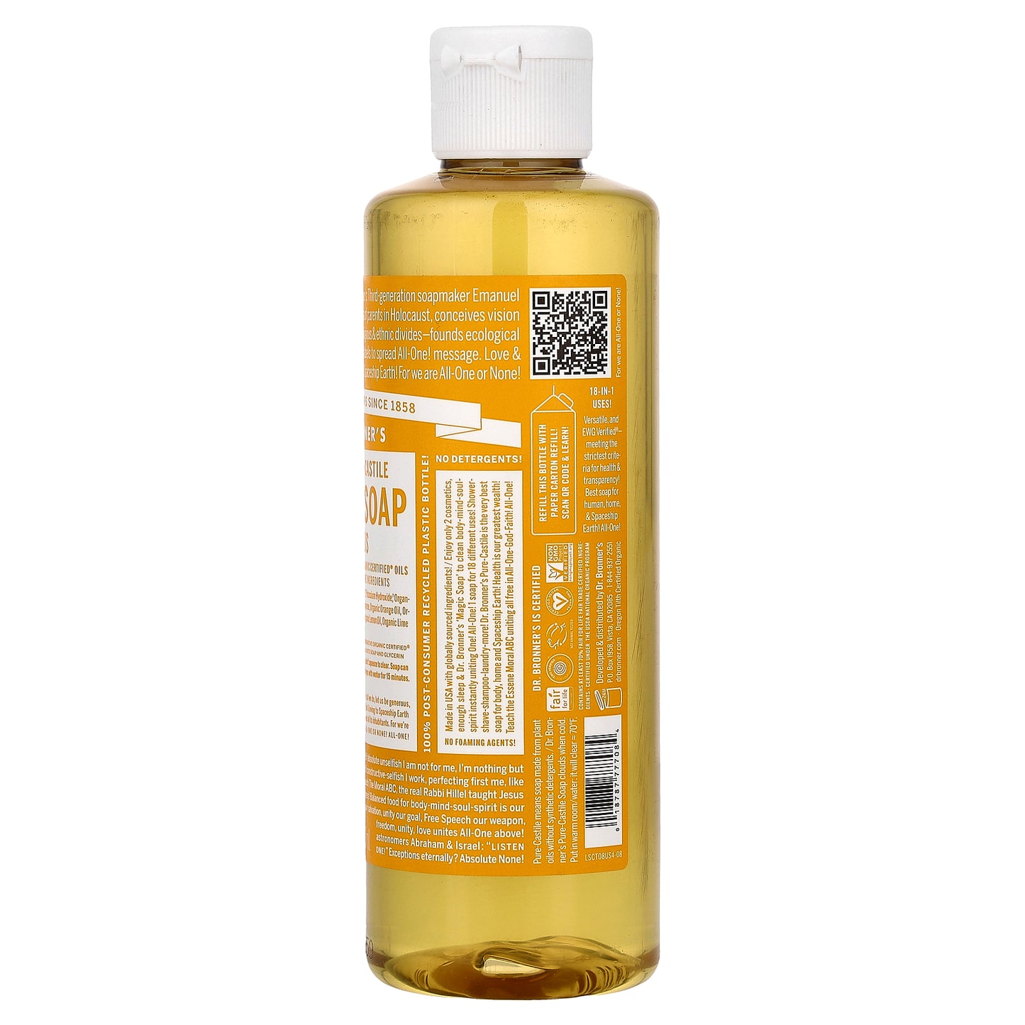Dr. Bronner's, 18-IN-1 Pure-Castile Magic Soap Citrus, 8 fl oz