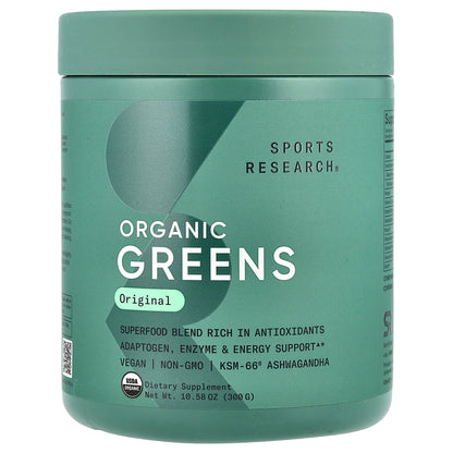 Sports Research, Organic Greens, Original , 10.58 oz (300 g)