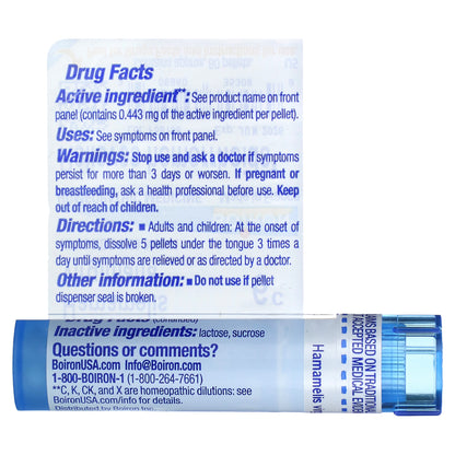 Boiron, Hamamelis Virginiana, 6C, Hemorrhoid Relief, Approx 80 Pellets