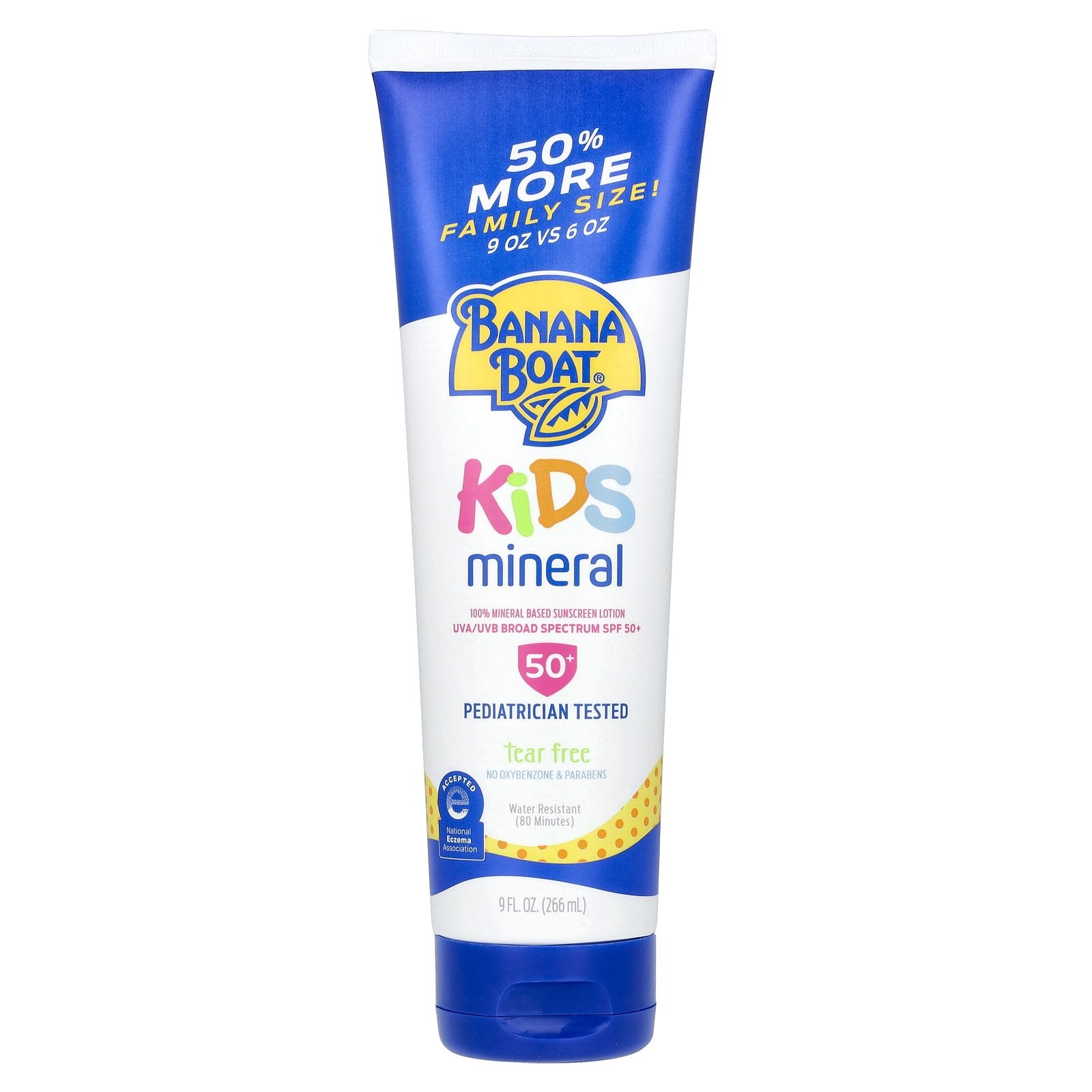 Banana Boat, Kids Mineral Based Sunscreen Lotion, SPF 50+, 9 fl oz (266 ml)