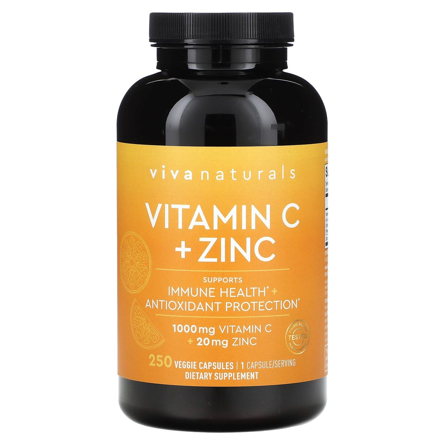 Viva Naturals, Vitamin C + Zinc, 250 Veggie Capsules