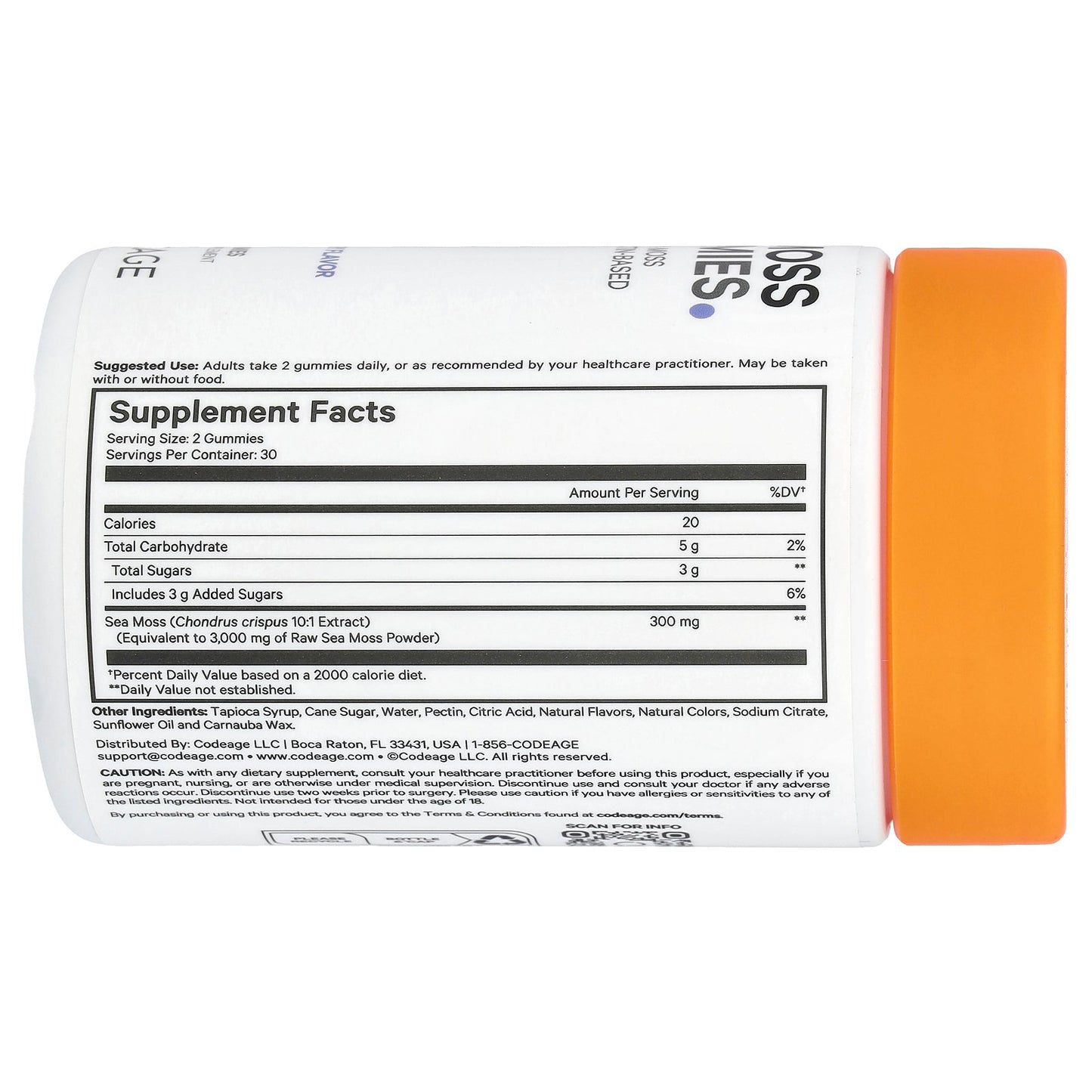 Codeage, Sea Moss Gummies, Strawberry, 60 Gummies (150 mg per Gummy)