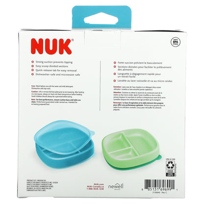 NUK, Suction Plates, 6+ Months, 2 Pack