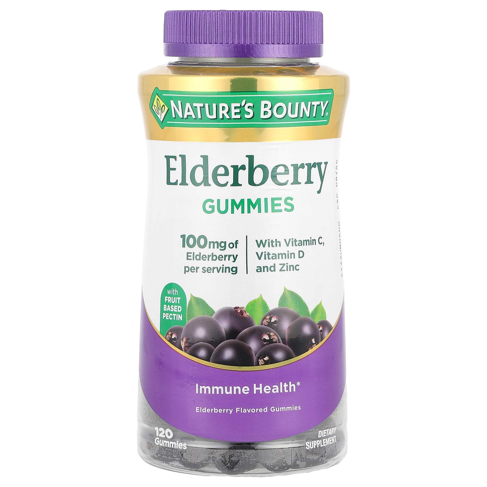 Nature's Bounty, Elderberry Gummies, 120 Gummies