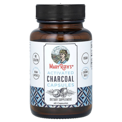 MaryRuth's, Activated Charcoal Capsules, 40 Capsules (475 mg per Capsule)