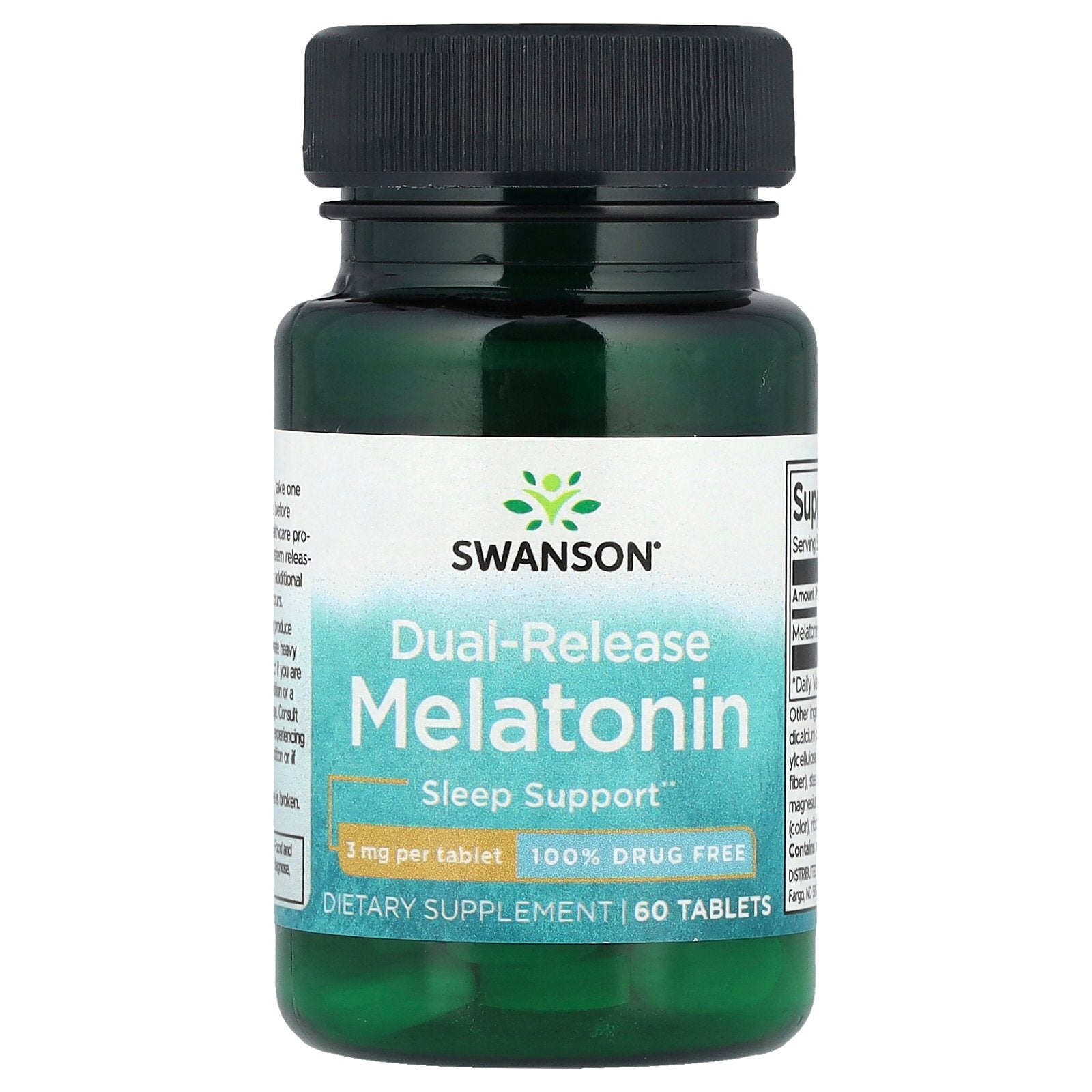 Swanson, Melatonin, Dual-Release, 3 mg, 60 Tablets