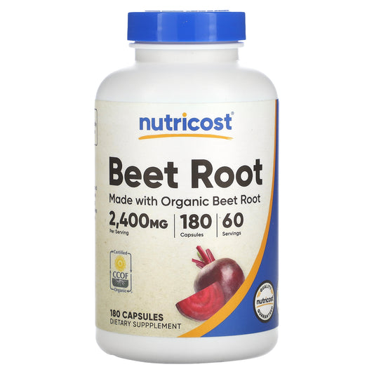 Nutricost, Beet Root, 2,400 mg, 180 Capsules (800 mg per Capsule)