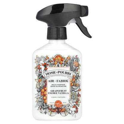 Poo-Pourri, Home-Pourri™, Air + Fabric, Multi- Purpose Odor Eliminator, Grapefruit Lychee Vanilla, 11 fl oz (325 ml)