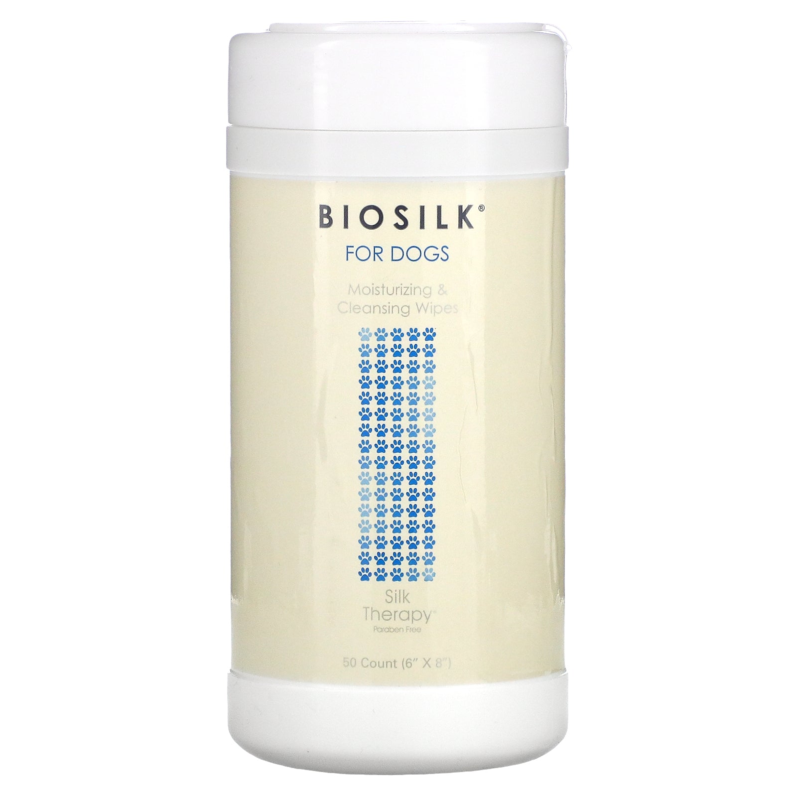 Biosilk, Silk Therapy, Moisturizing & Cleansing Wipes for Dogs, 50 Count