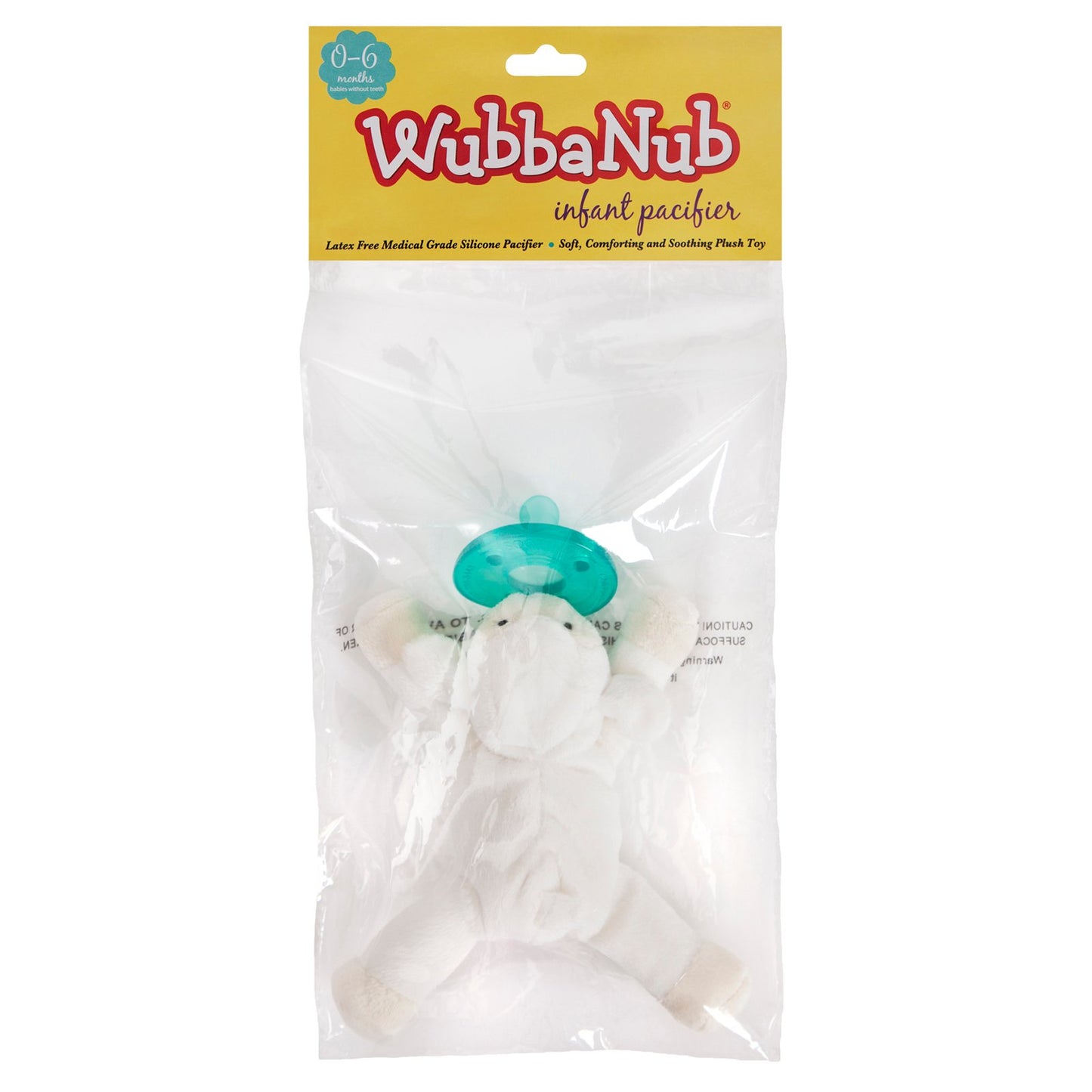 WubbaNub, Infant Pacifier, 0-6 Months, Little Lamb, 1 Pacifier