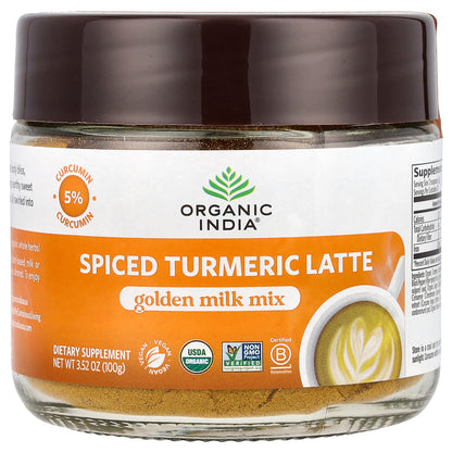 Organic India, Spiced Turmeric Latte, Golden Milk Mix, 3.52 oz (100 g)