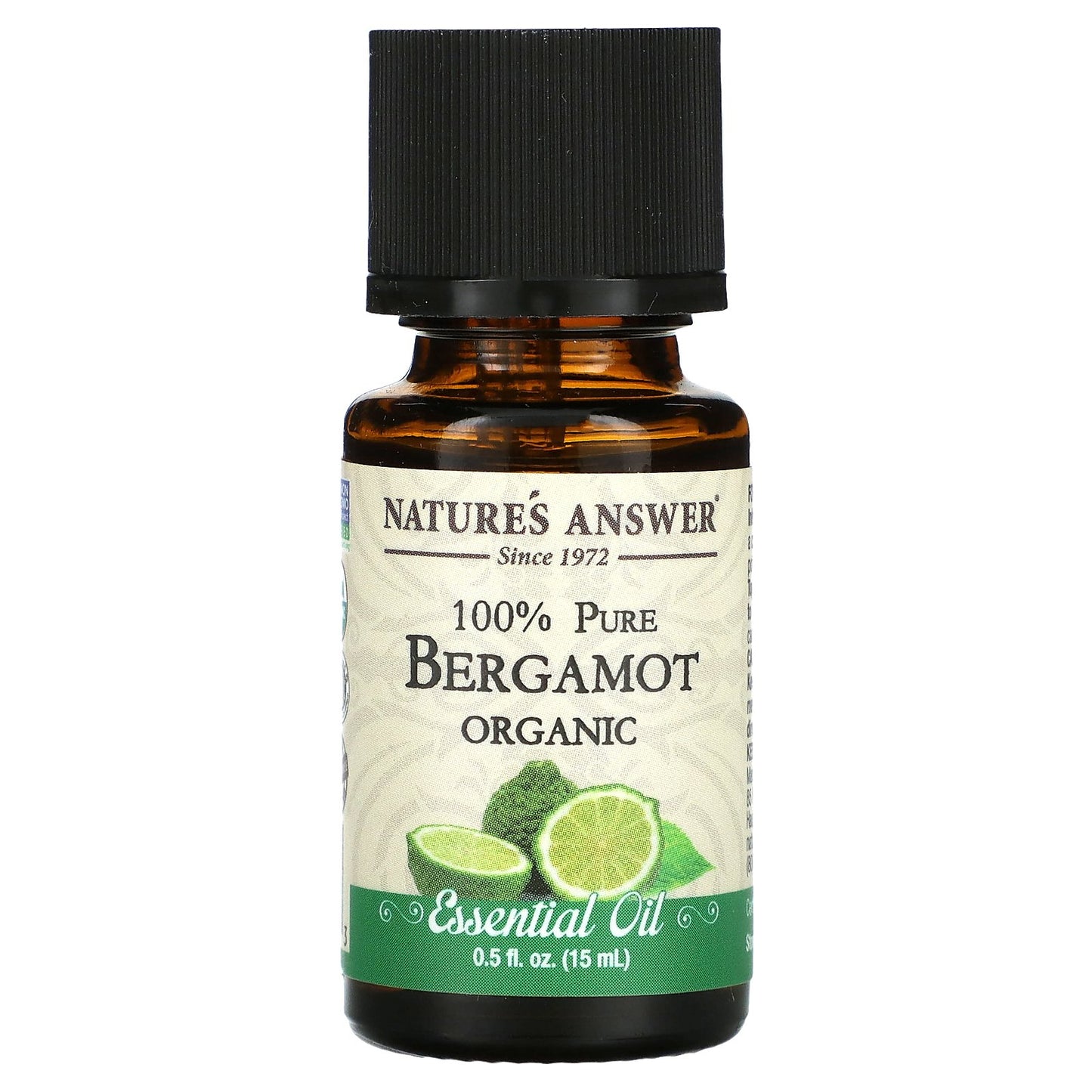 Nature's Answer, 100% Pure Organic Essential Oil, Bergamot, 0.5 fl oz (15 ml)