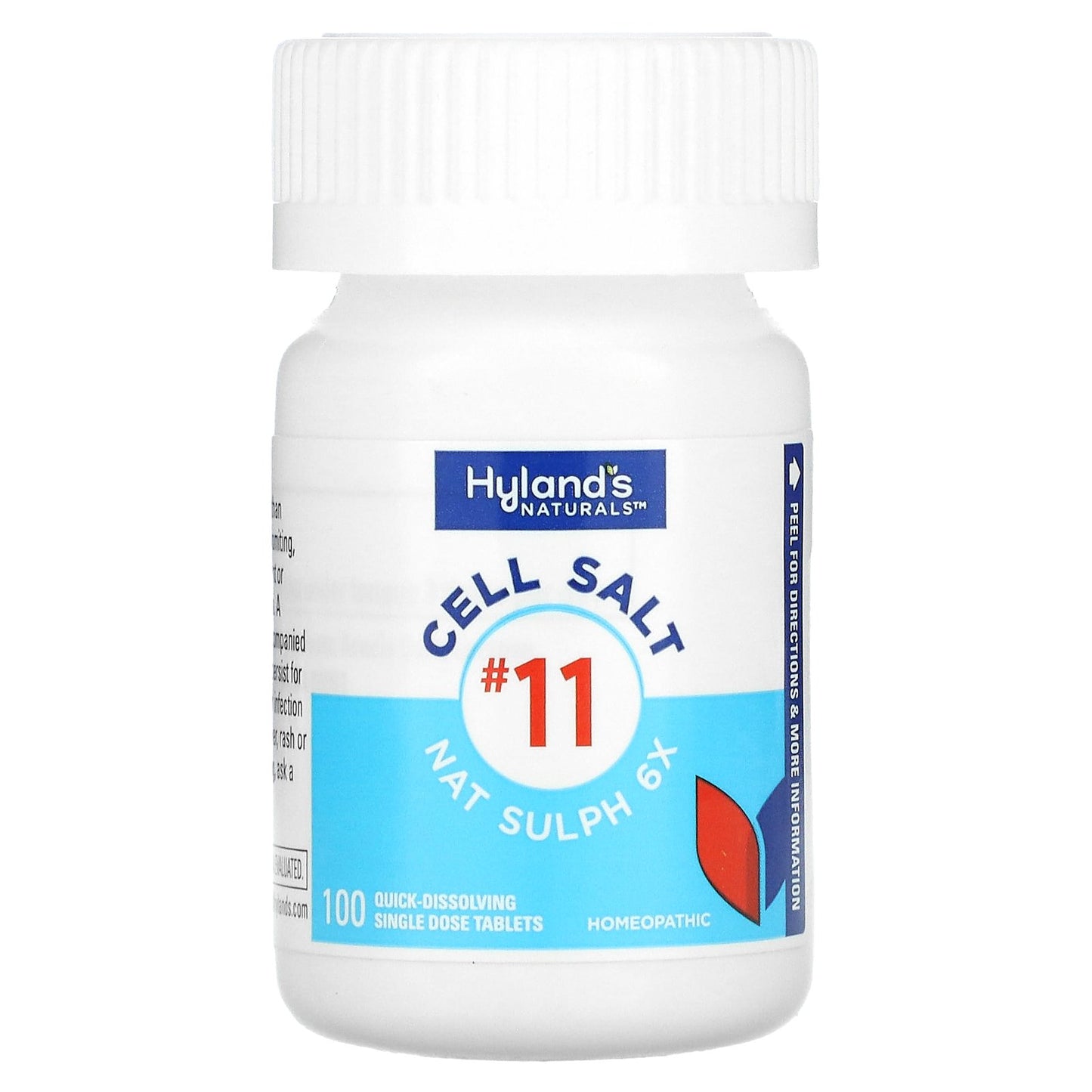 Hyland's Naturals, Cell Salt #11, Nat Sulph 6X, 100 Quick-Dissolving Single Tablet