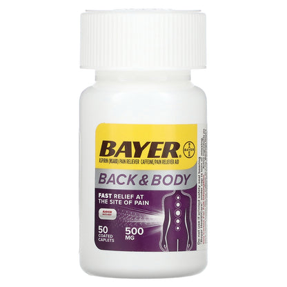 Bayer, Back & Body , 500 mg, 50 Coated Caplets