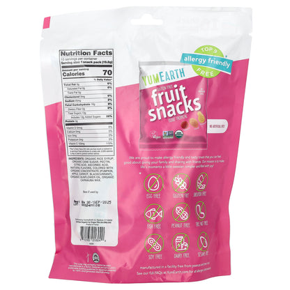 YumEarth, Gluten Free Fruit Snacks, Tropical, 10 Snack Packs, 0.7 oz (19.8 g) Each