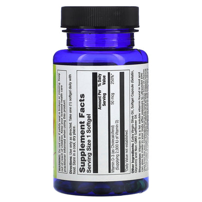 Nature's Life, D-3, 50 mcg, 120 Softgels