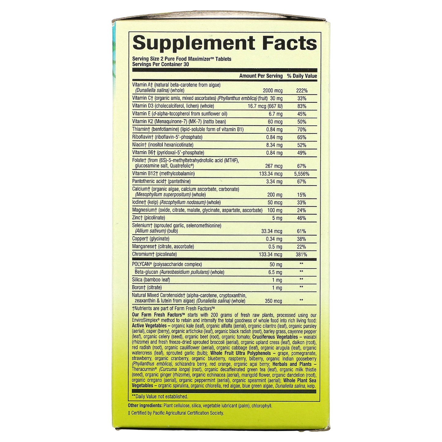 Natural Factors, Whole Earth & Sea, Bone Structure Multivitamin & Mineral, Calcium & Magnesium, 60 Tablets