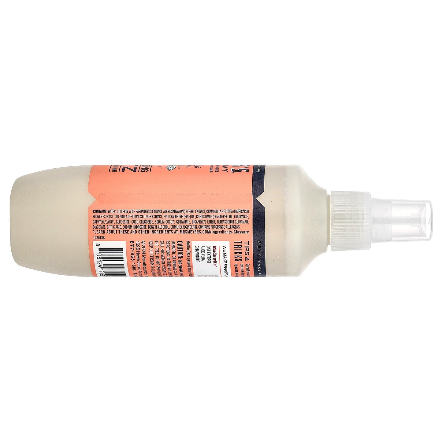 Mrs. Meyers Clean Day, Dog Deodorizing Spritz, White Peach, 8 fl oz (236 ml)