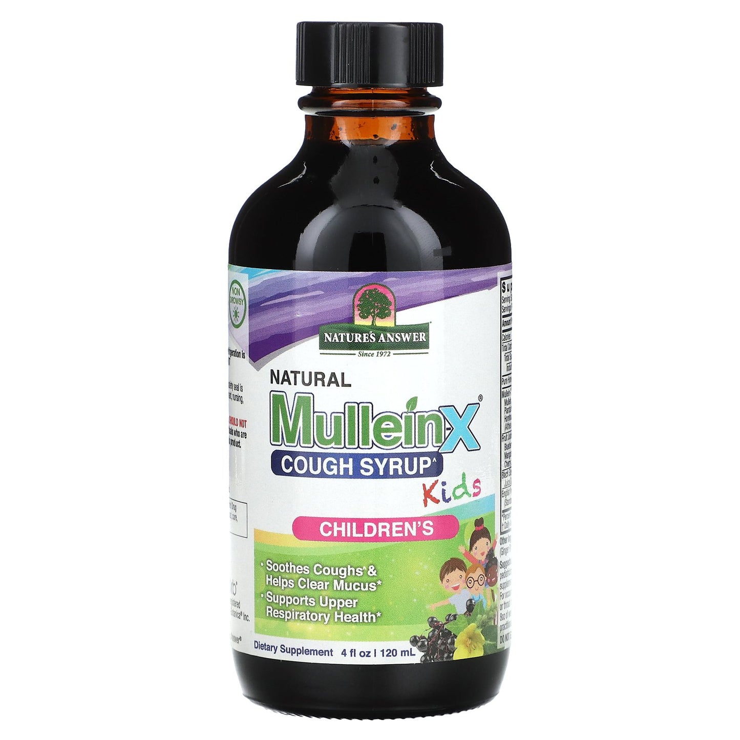 Nature's Answer, Natural Mullein-X Cough Syrup, Kids, 4 fl oz (120 ml)