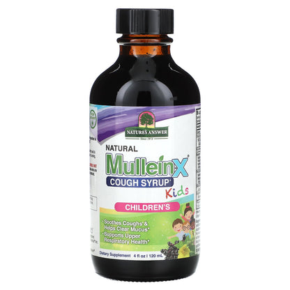 Nature's Answer, Natural Mullein-X Cough Syrup, Kids, 4 fl oz (120 ml)