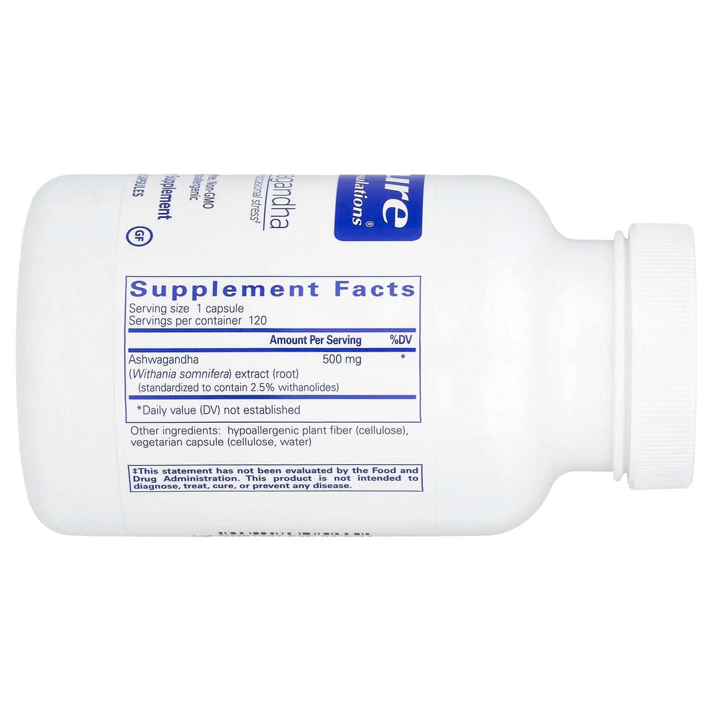 Pure Encapsulations, Ashwagandha, 120 Capsules (500 mg per Capsule)