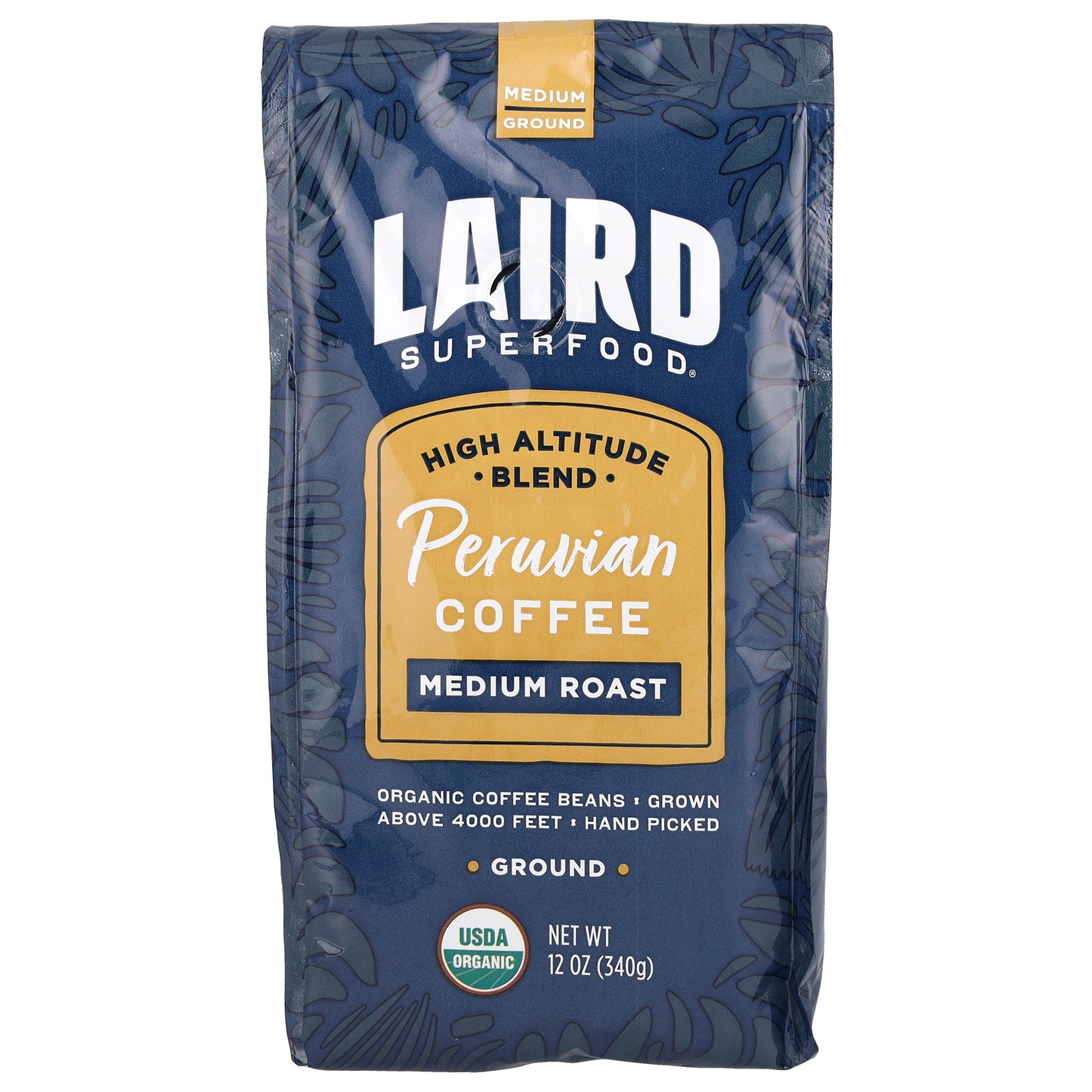 Laird Superfood, Peruvian Coffee, Ground, Medium Roast, 12 oz (340 g)