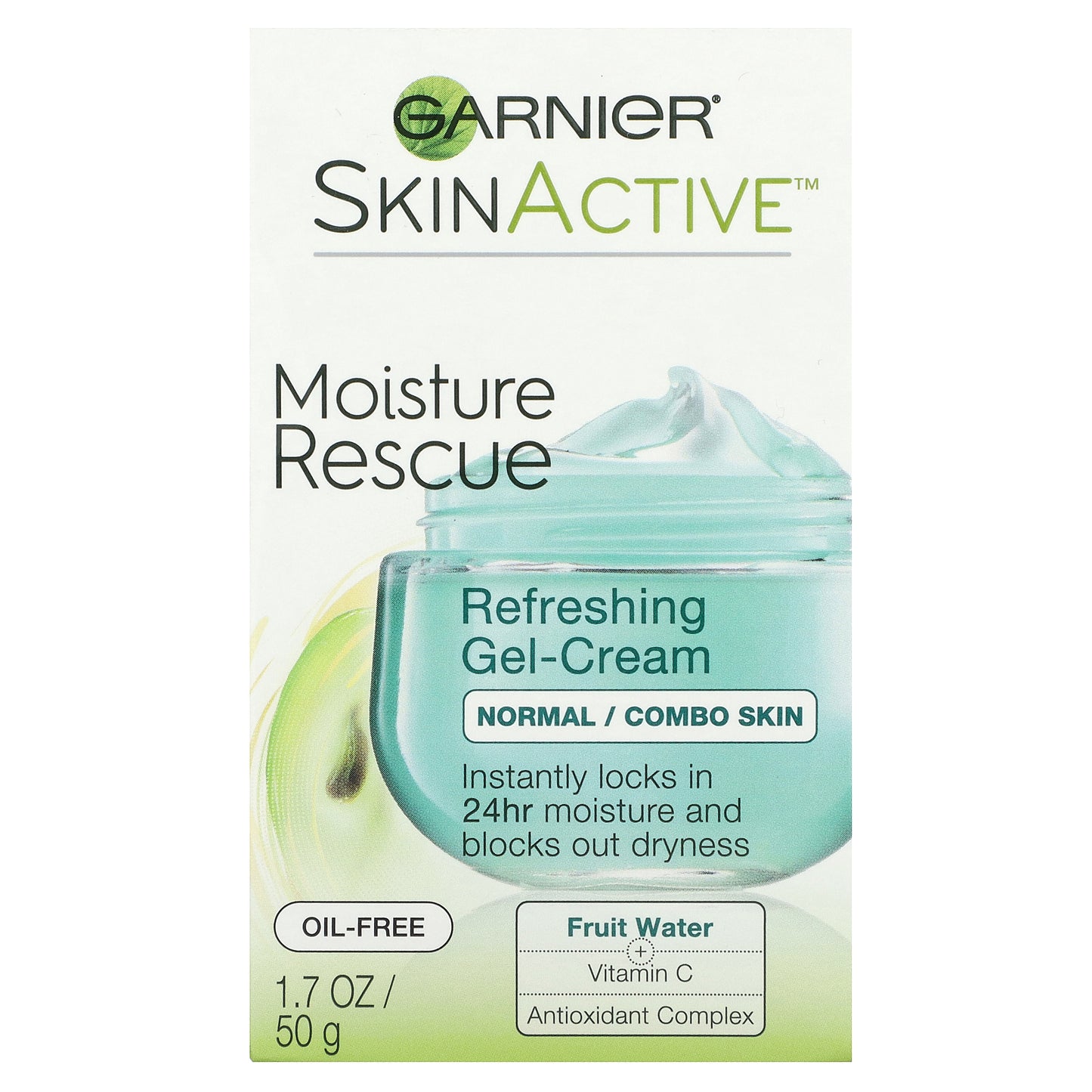 Garnier, SkinActive, Moisture Rescue Refreshing Gel-Cream, Normal/Combo Skin, 1.7 oz (50 g)