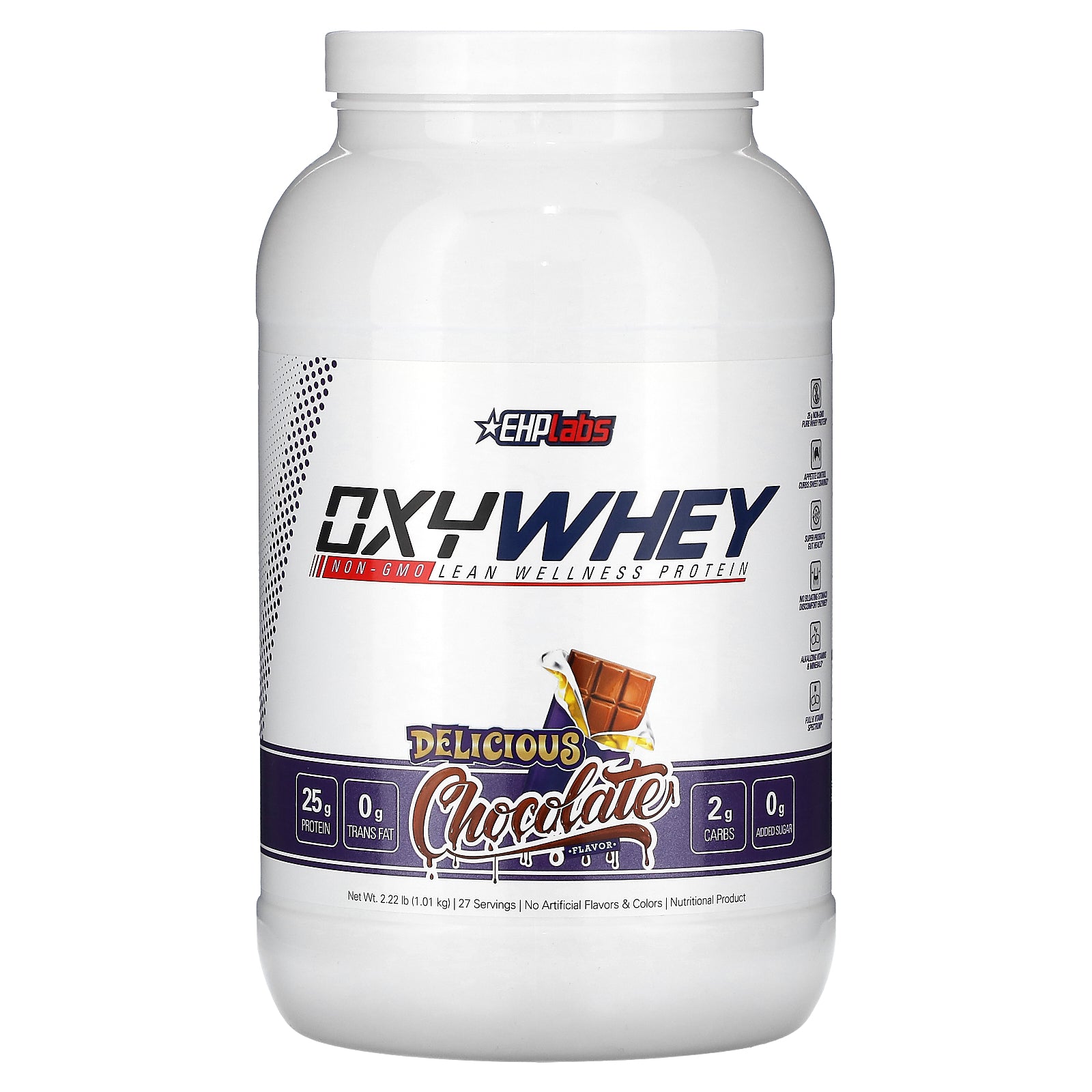 EHPlabs, OxyWhey, Lean Wellness Protein, Delicious Chocolate, 2.22 lb (1.01 kg)