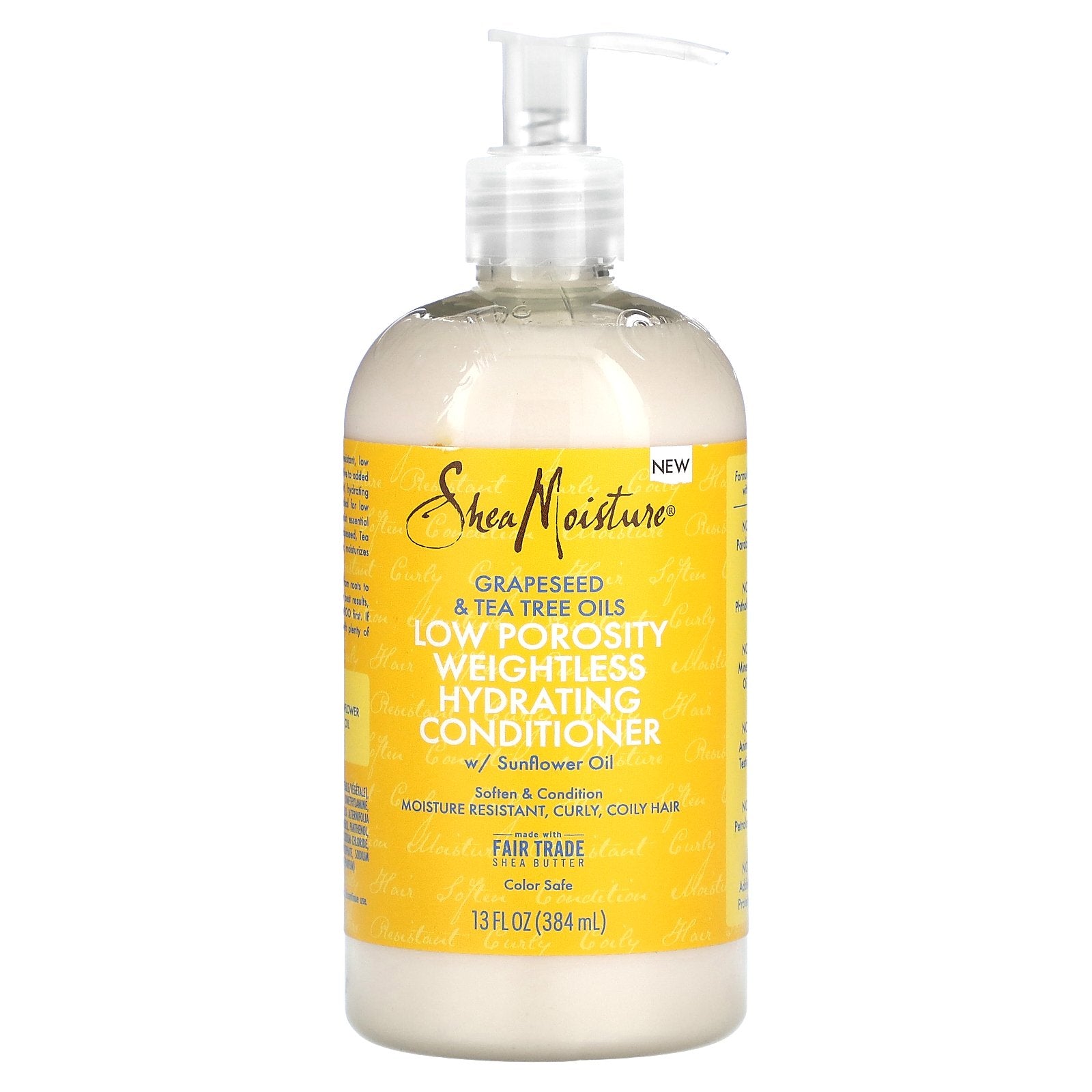 SheaMoisture, Grapseed & Tea Tree Oils, Low Porosity Weightless Hydrating Conditioner, 13 fl oz (384 ml)