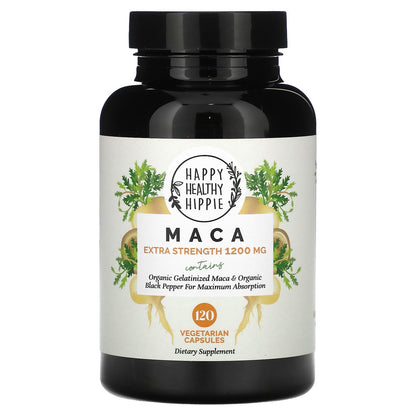 Happy Healthy Hippie, Maca, 120 Vegetarian Capsules